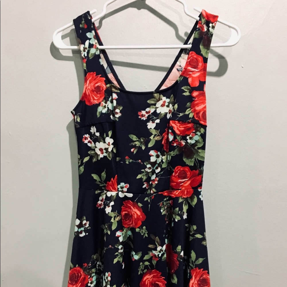 Lulu’s Floral Skater Dress (Size small)